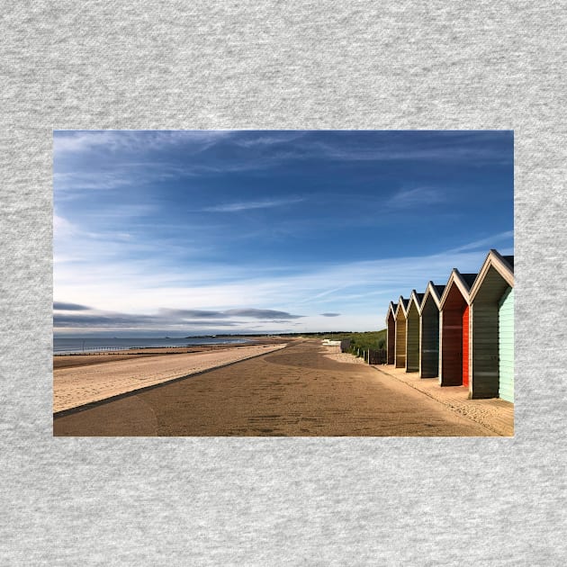 Blyth beach huts in July sunshine by Violaman